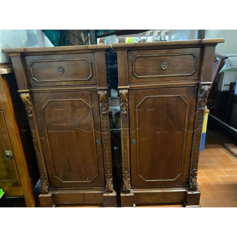 COPPIA COMODINI LEGNO CM. 50X30X90 H  | Mercatino dell'Usato Roma casalotti 1