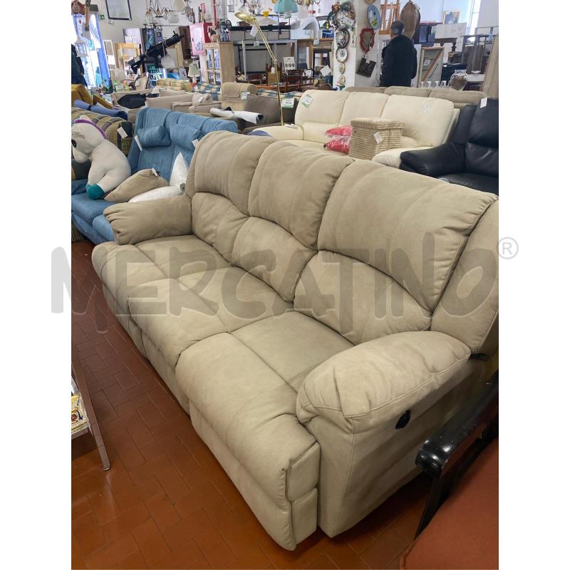 DIVANO 3 POSTI CON 2 RECLINABILI ELETTRICI TORTORA CM.205X85 | Mercatino dell'Usato Roma casalotti 1