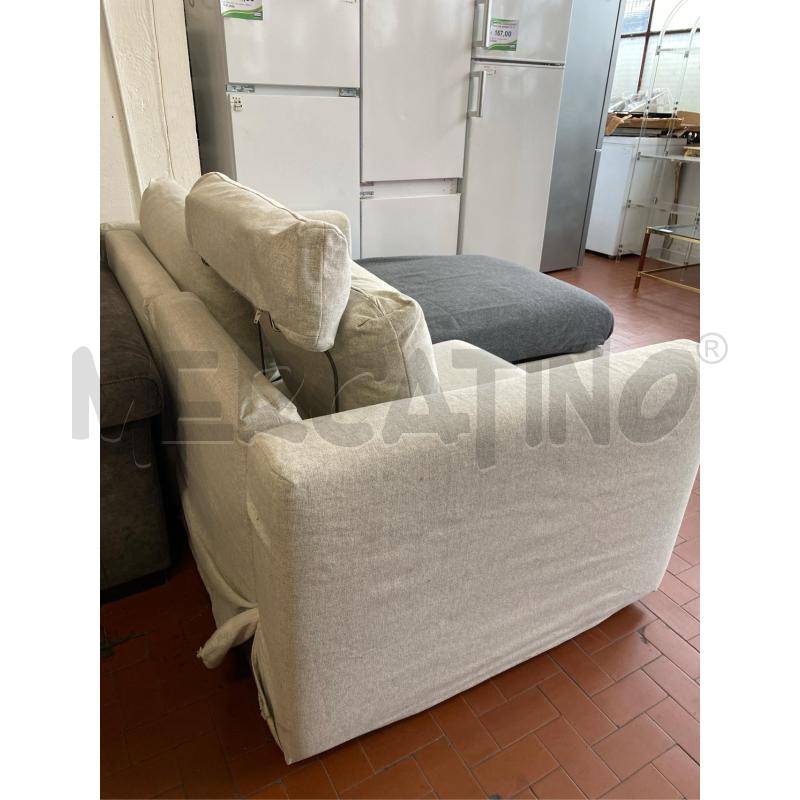 DIVANO ANGOLARE SFODERABILE GRIGIO CM.185X160 | Mercatino dell'Usato Roma casalotti 3