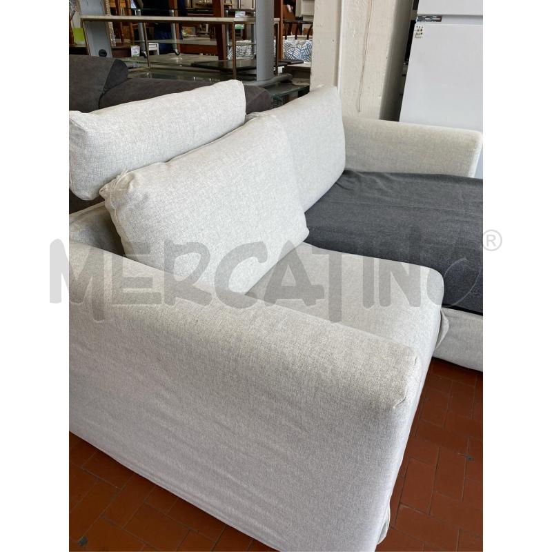 DIVANO ANGOLARE SFODERABILE GRIGIO CM.185X160 | Mercatino dell'Usato Roma casalotti 4