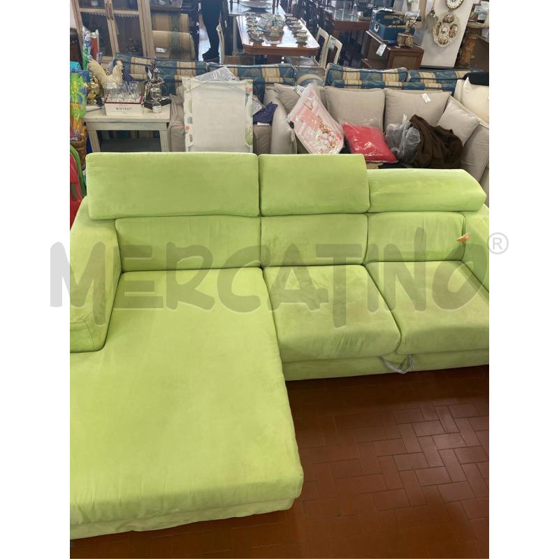 DIVANO LETTO ANGOLARE CHATEAU D'AX VERDE CM.240X165  | Mercatino dell'Usato Roma casalotti 2