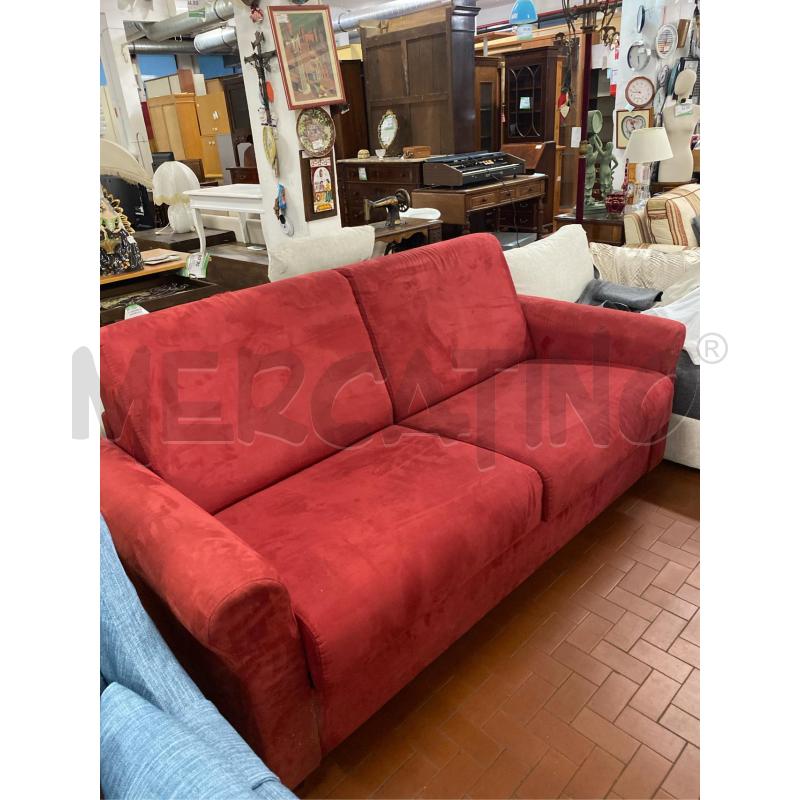 DIVANO LETTO ROSSO CM. 205X100 | Mercatino dell'Usato Roma casalotti 2