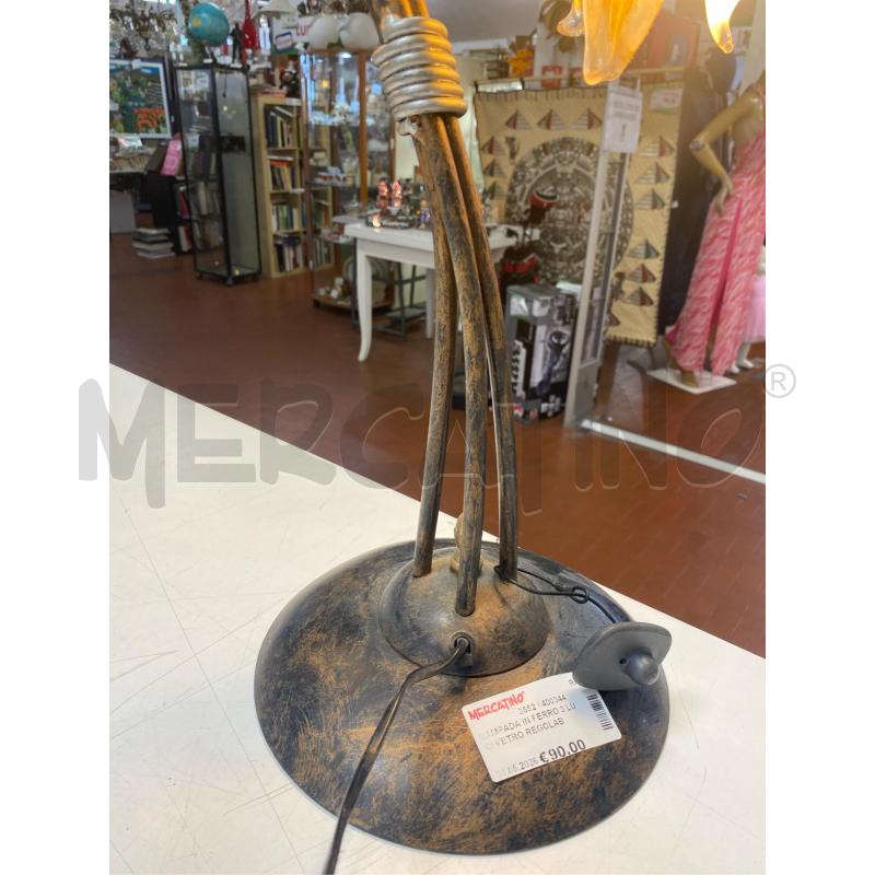 LAMPADA IN FERRO 3 LUCI VETRO REGOLABILI  | Mercatino dell'Usato Roma casalotti 4