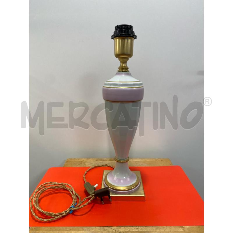 LAMPADA PORCELLANA BIANCA DORATA NO CAPPELLO  | Mercatino dell'Usato Roma casalotti 1