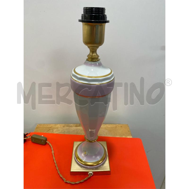 LAMPADA PORCELLANA BIANCA DORATA NO CAPPELLO  | Mercatino dell'Usato Roma casalotti 4