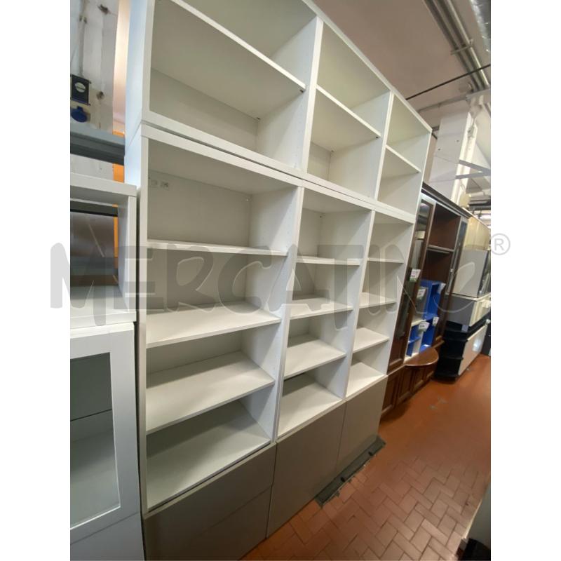 LIBRERIA BIANCA GRIGIA CM. 180X40X260 H | Mercatino dell'Usato Roma casalotti 2