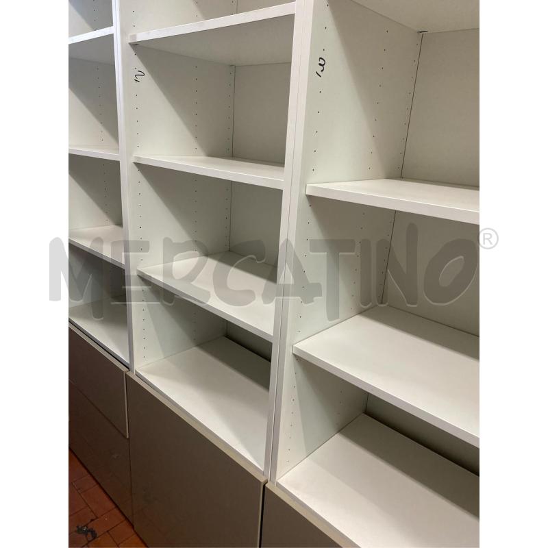 LIBRERIA BIANCA GRIGIA CM. 180X40X260 H | Mercatino dell'Usato Roma casalotti 3