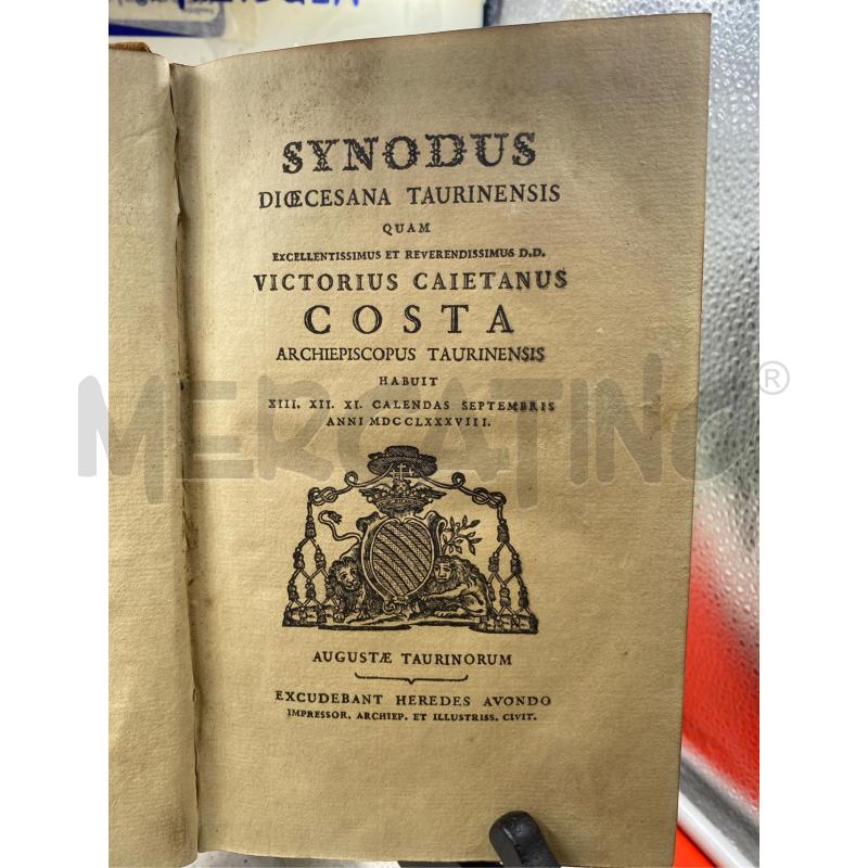 LIBRO COSTA SYNODUS TAURINENSIS | Mercatino dell'Usato Roma casalotti 5