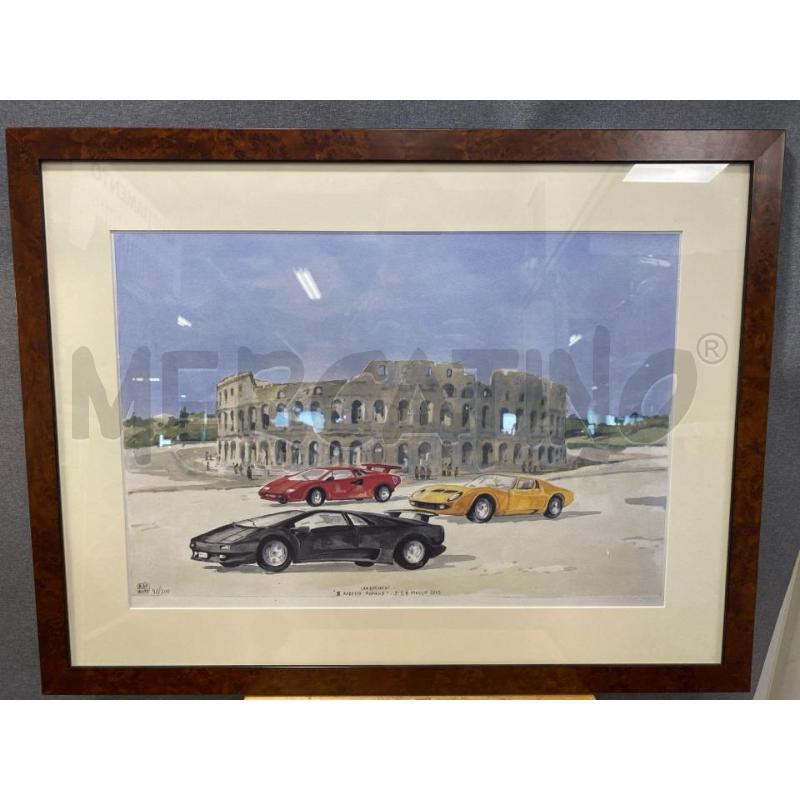 LITOGRAFIA RISO ALDO LAMBORGHINI II RADUNO ROMANO 2.3.4. MAGGIO2003 | Mercatino dell'Usato Roma casalotti 1