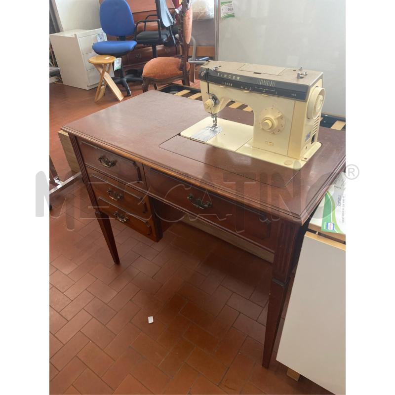 MOBILETTO CON SINGER CM. 93X49X77 H | Mercatino dell'Usato Roma casalotti 2
