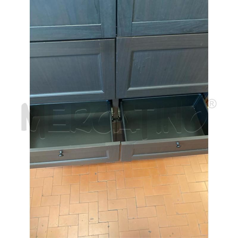 MOBILE CON VETRO CASSETTI E 2 ANTE MARRONE CM 120X45X180 | Mercatino dell'Usato Roma casalotti 3