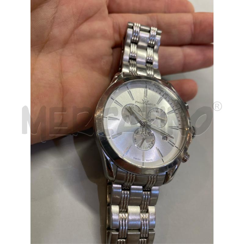 OROLOGIO PHILIP WATCH CROMO QUADR.ARGENTATO | Mercatino dell'Usato Roma casalotti 3