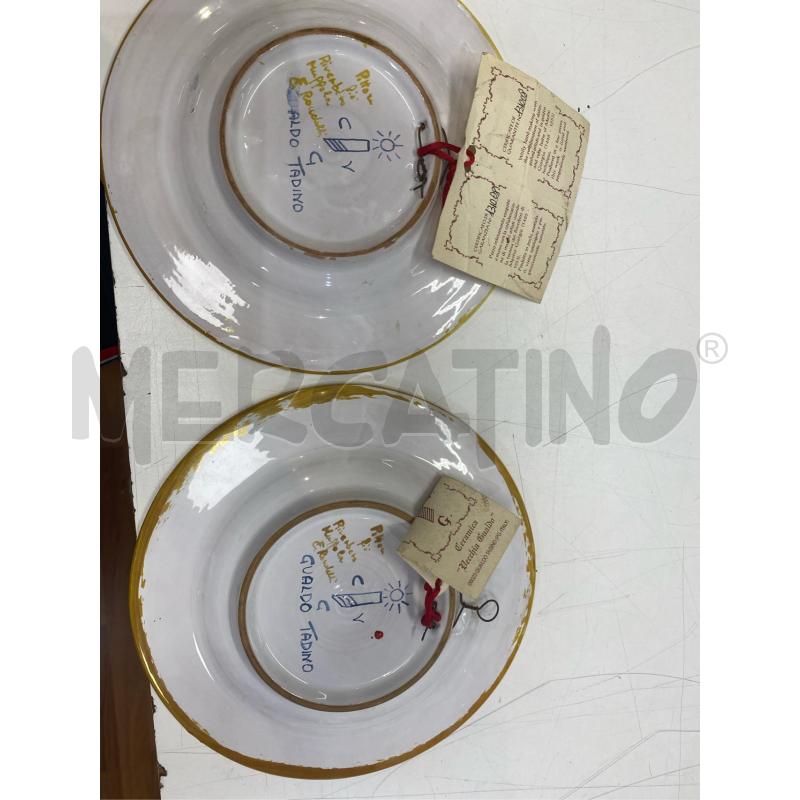 PIATTI DA COLLEZIONE PZ. 2  IN CERAMICA GUALDO TADINO  | Mercatino dell'Usato Roma casalotti 4