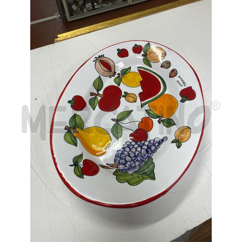PIATTO OVALE 40X28 BORDO ROSSO NINO PARRUCCA | Mercatino dell'Usato Roma casalotti 3