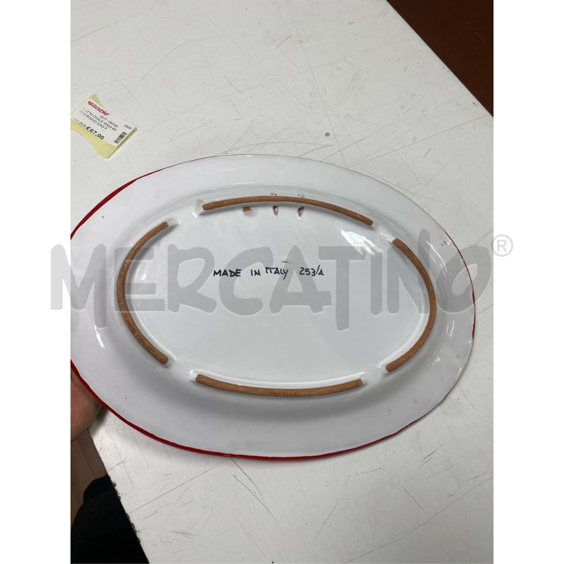 PIATTO OVALE 40X28 BORDO ROSSO NINO PARRUCCA | Mercatino dell'Usato Roma casalotti 5