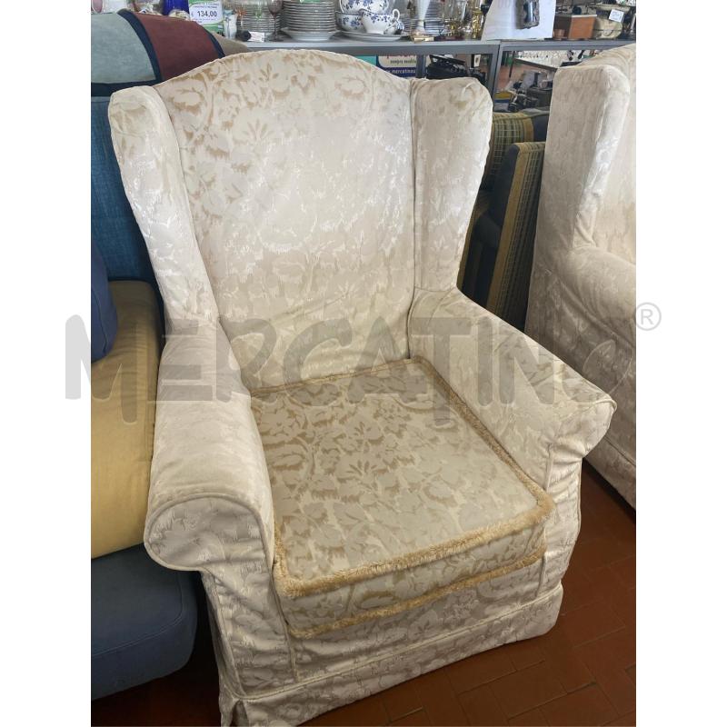 POLTRONA BERGERE BIANCA CM. 90X80X105 H | Mercatino dell'Usato Roma casalotti 1