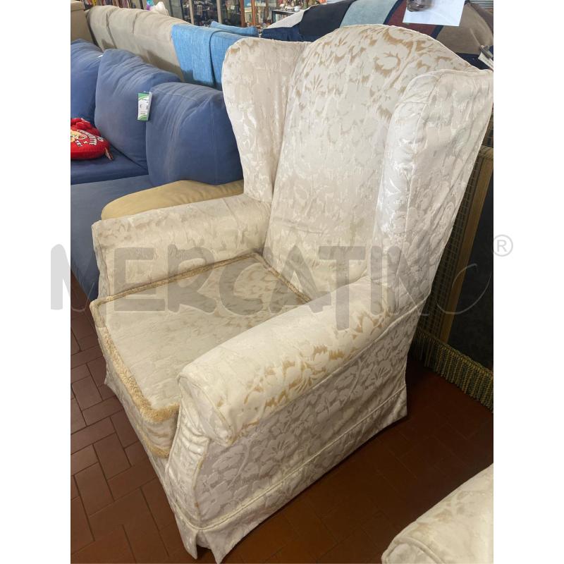 POLTRONA BERGERE BIANCA CM. 90X80X105 H | Mercatino dell'Usato Roma casalotti 3