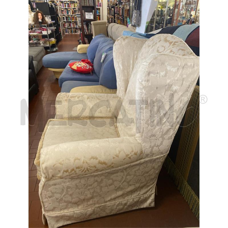 POLTRONA BERGERE BIANCA CM. 90X80X105 H | Mercatino dell'Usato Roma casalotti 4