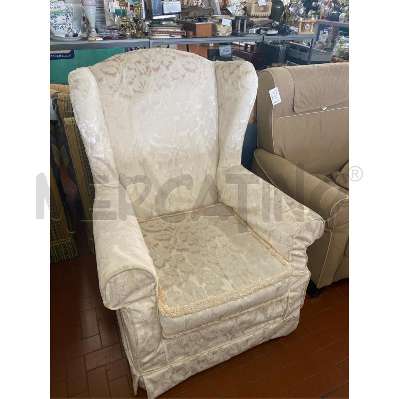 POLTRONA BERGERE BIANCA CM. 90X80X105 H | Mercatino dell'Usato Roma casalotti 1