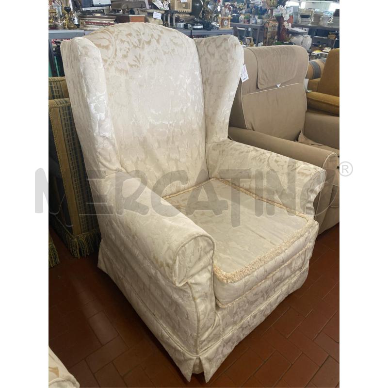 POLTRONA BERGERE BIANCA CM. 90X80X105 H | Mercatino dell'Usato Roma casalotti 2