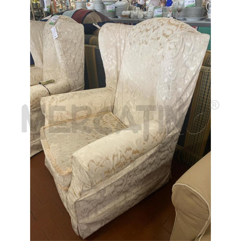 POLTRONA BERGERE BIANCA CM. 90X80X105 H | Mercatino dell'Usato Roma casalotti 4