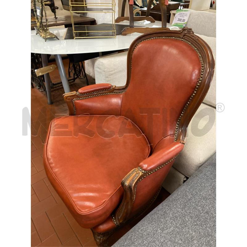 POLTRONA IN CUOIO ROSSA  | Mercatino dell'Usato Roma casalotti 3