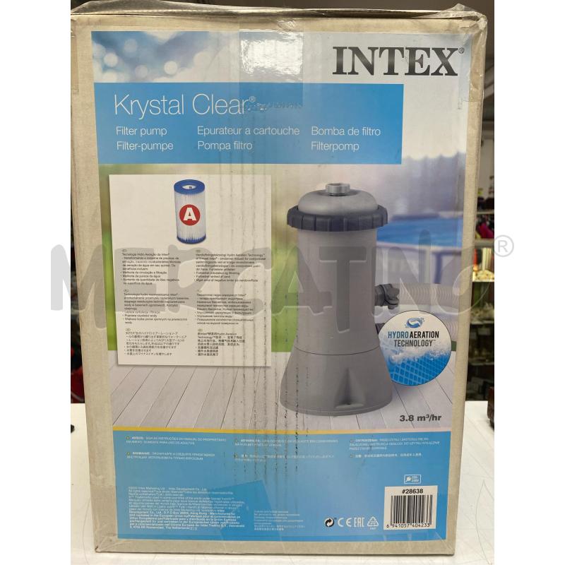 POMPA FILTRO PER PISCINA INTEX CRYSTAL CLEAR MOD.638 R | Mercatino dell'Usato Roma casalotti 1