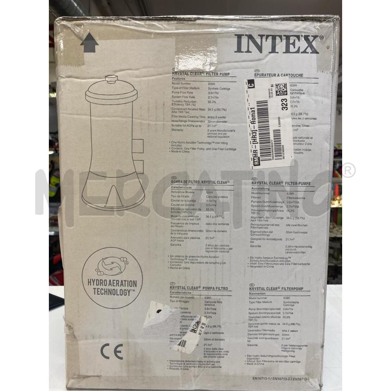 POMPA FILTRO PER PISCINA INTEX CRYSTAL CLEAR MOD.638 R | Mercatino dell'Usato Roma casalotti 2