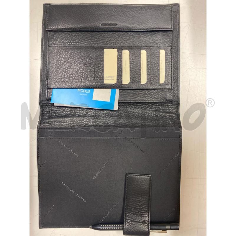 PORTA AGENDA PQUADRO NERO PELLE | Mercatino dell'Usato Roma casalotti 2