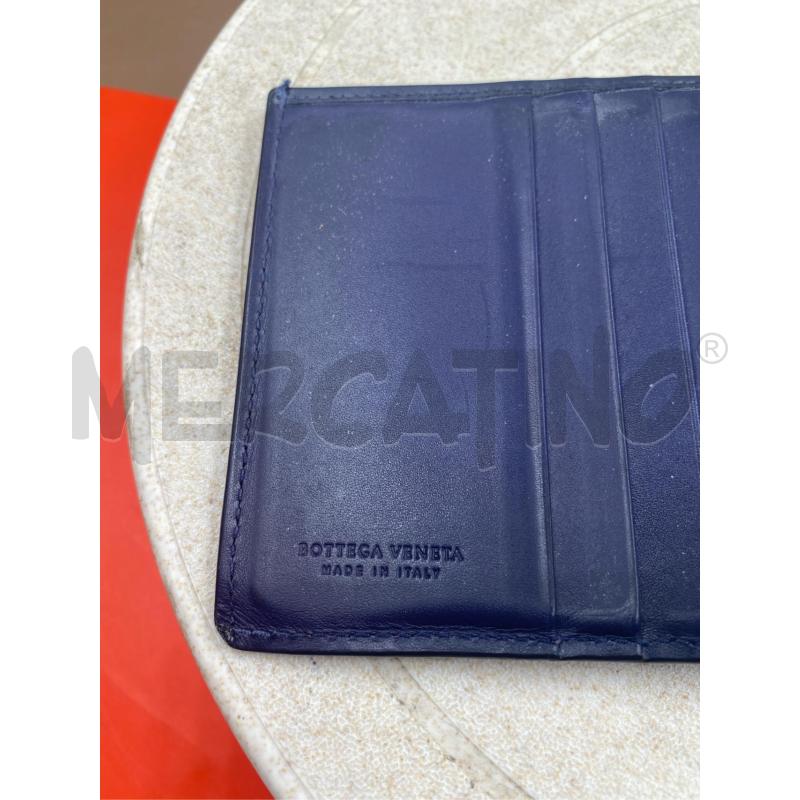 PORTA FOGLIO BOTTEGA VENETA BLU PELLE | Mercatino dell'Usato Roma casalotti 2