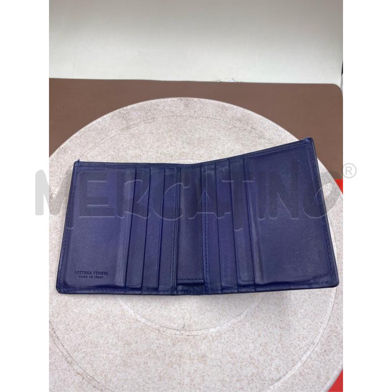 PORTA FOGLIO BOTTEGA VENETA BLU PELLE | Mercatino dell'Usato Roma casalotti 3
