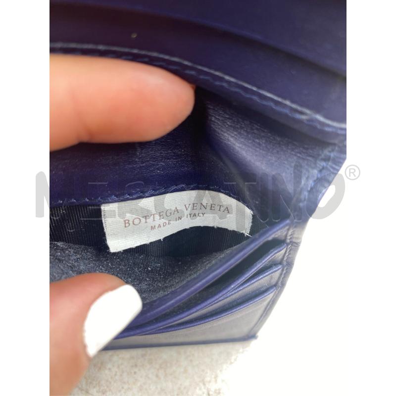 PORTA FOGLIO BOTTEGA VENETA BLU PELLE | Mercatino dell'Usato Roma casalotti 5
