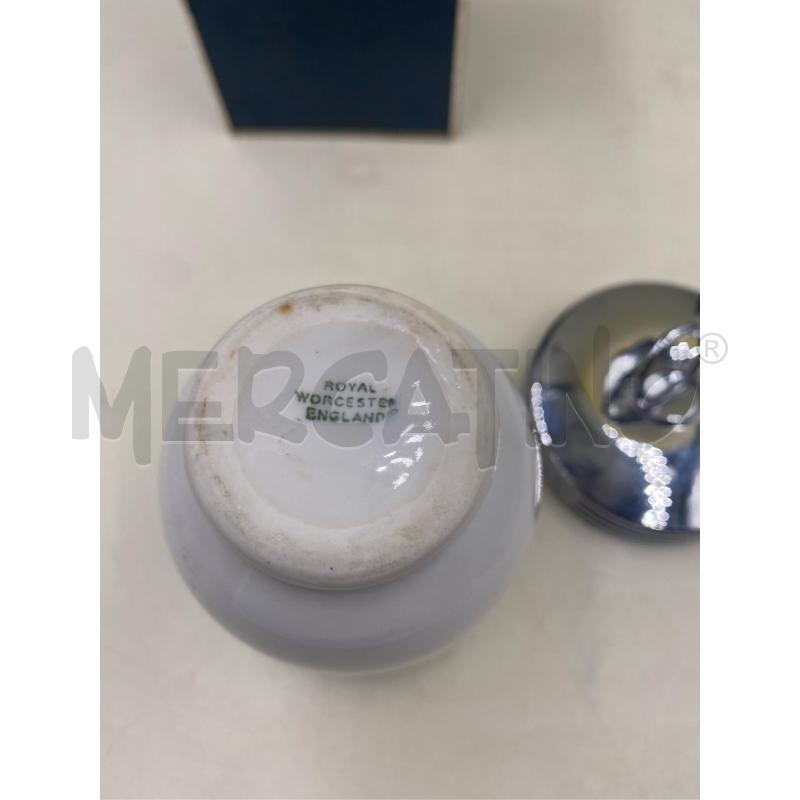 PORTA UOVO ROYAL WORCESTER  BIANCO TAPPO CROMATO  | Mercatino dell'Usato Roma casalotti 3