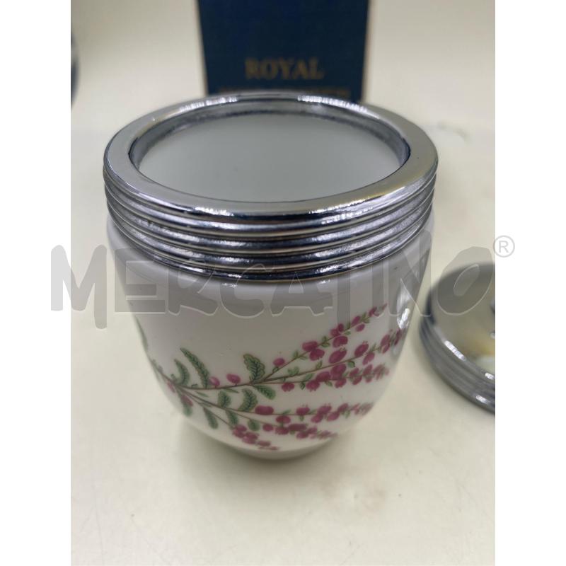 PORTA UOVO ROYAL WORCESTER  BIANCO TAPPO CROMATO  | Mercatino dell'Usato Roma casalotti 4