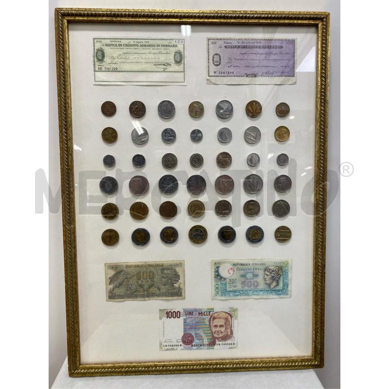 QUADRO CON MONETE 36X50 | Mercatino dell'Usato Roma casalotti 1