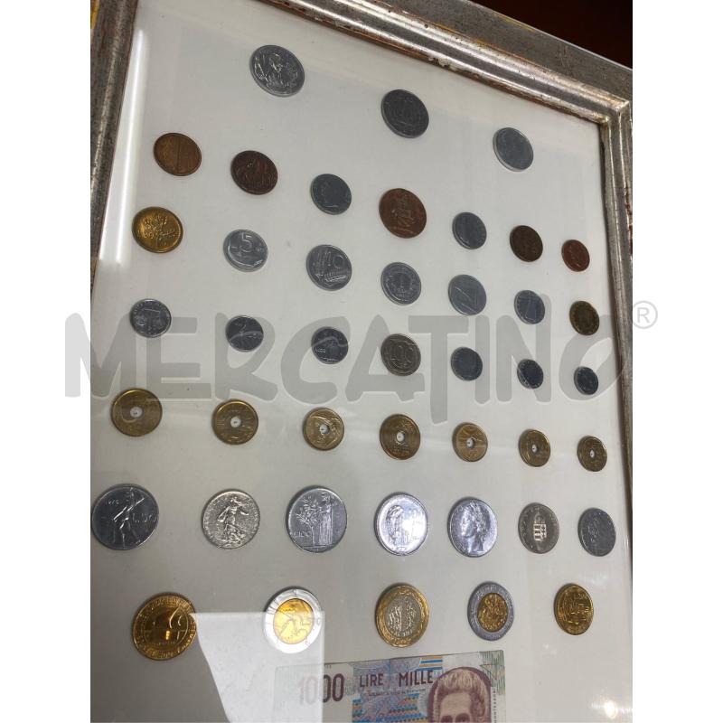 QUADRO CON MONETE E BANCONOTA MILLE LIRE | Mercatino dell'Usato Roma casalotti 3