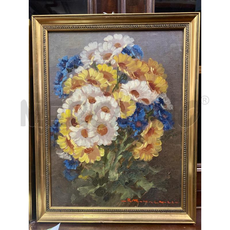 QUADRO COPPIA R. ROMAGNOLI FIORI NATURA MORTA | Mercatino dell'Usato Roma casalotti 3