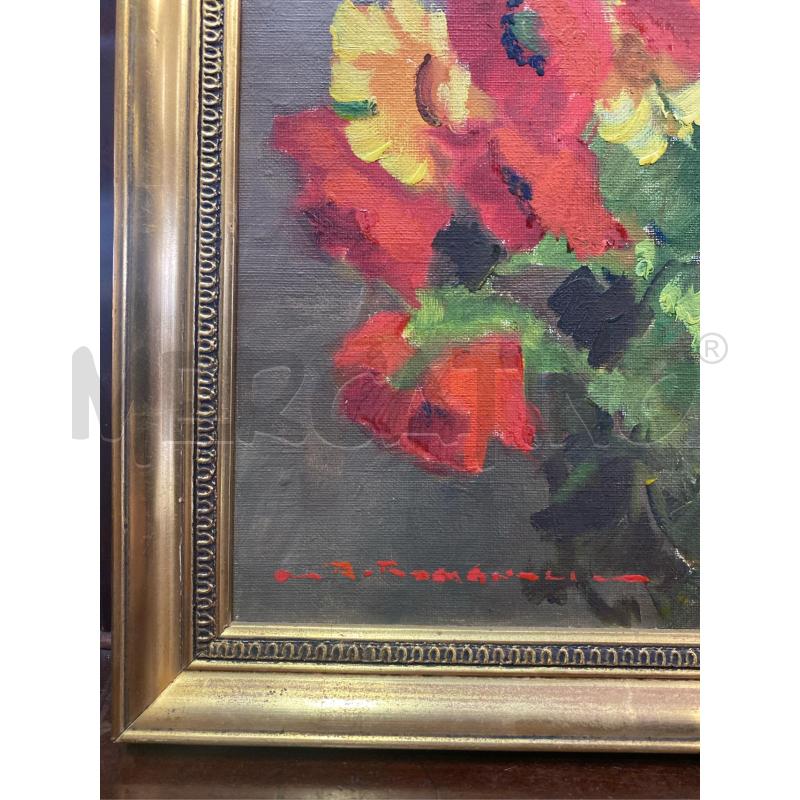 QUADRO COPPIA R. ROMAGNOLI FIORI NATURA MORTA | Mercatino dell'Usato Roma casalotti 4