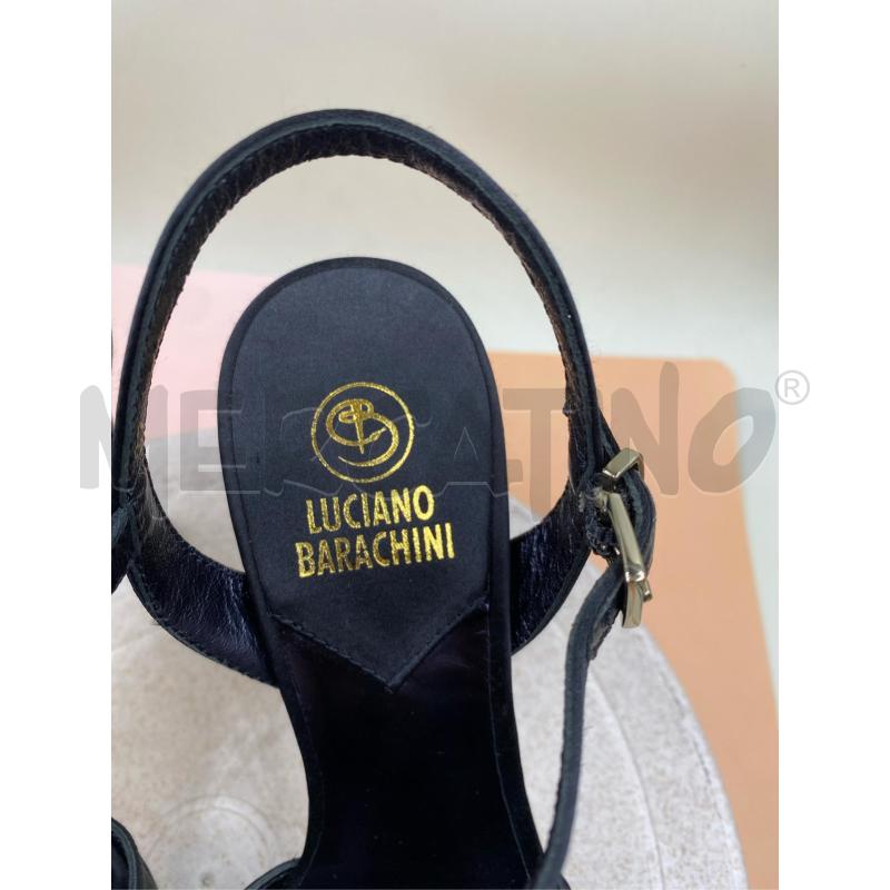SANDALI TACCO LUCIANO BARACHINI NERO PESCI DONNA  | Mercatino dell'Usato Roma casalotti 3