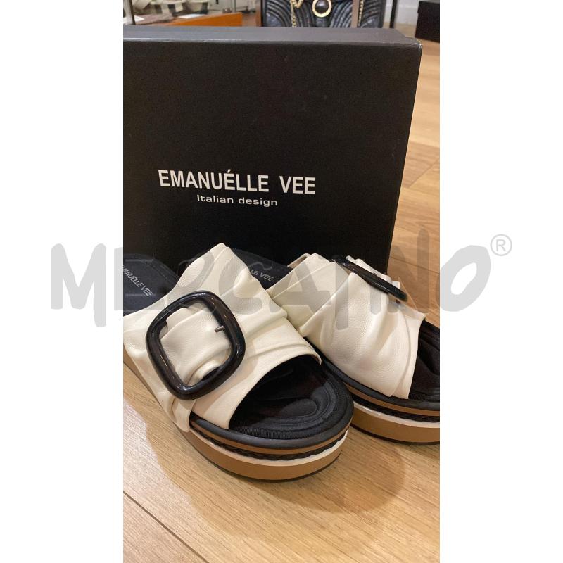 SCARPE EMANUELLE VEE BIANCO NERO DONNA  | Mercatino dell'Usato Roma casalotti 1