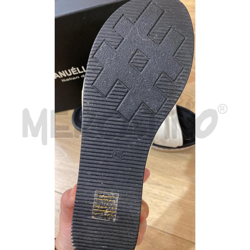 SCARPE EMANUELLE VEE BIANCO NERO DONNA  | Mercatino dell'Usato Roma casalotti 2