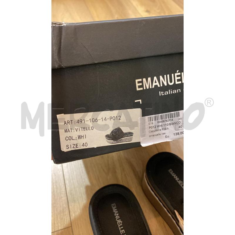 SCARPE EMANUELLE VEE BIANCO NERO DONNA  | Mercatino dell'Usato Roma casalotti 5