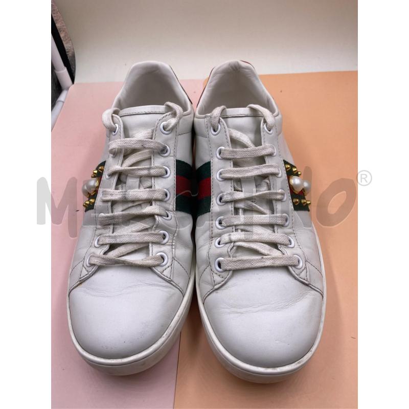 SCARPE GUCCI BIANCA PERLE E SPUNTONI DONNA  | Mercatino dell'Usato Roma casalotti 1