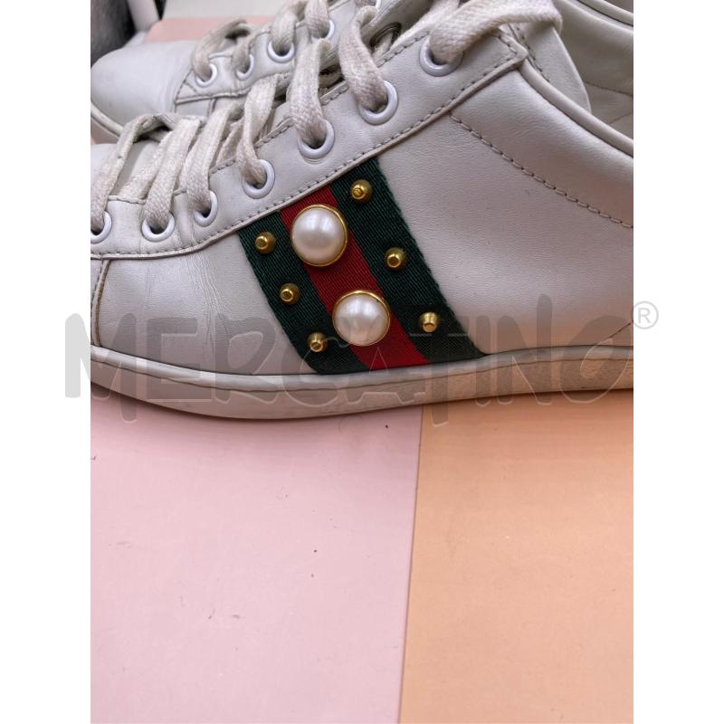 SCARPE GUCCI BIANCA PERLE E SPUNTONI DONNA  | Mercatino dell'Usato Roma casalotti 2