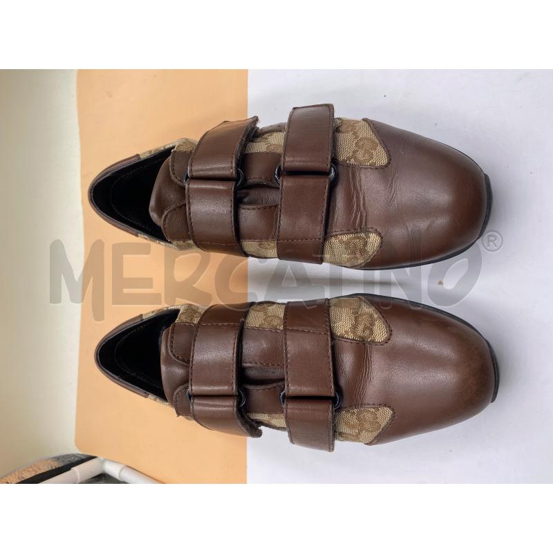 SCARPE GUCCI MONOGRAM PELLE MARRONE DONNA  | Mercatino dell'Usato Roma casalotti 1