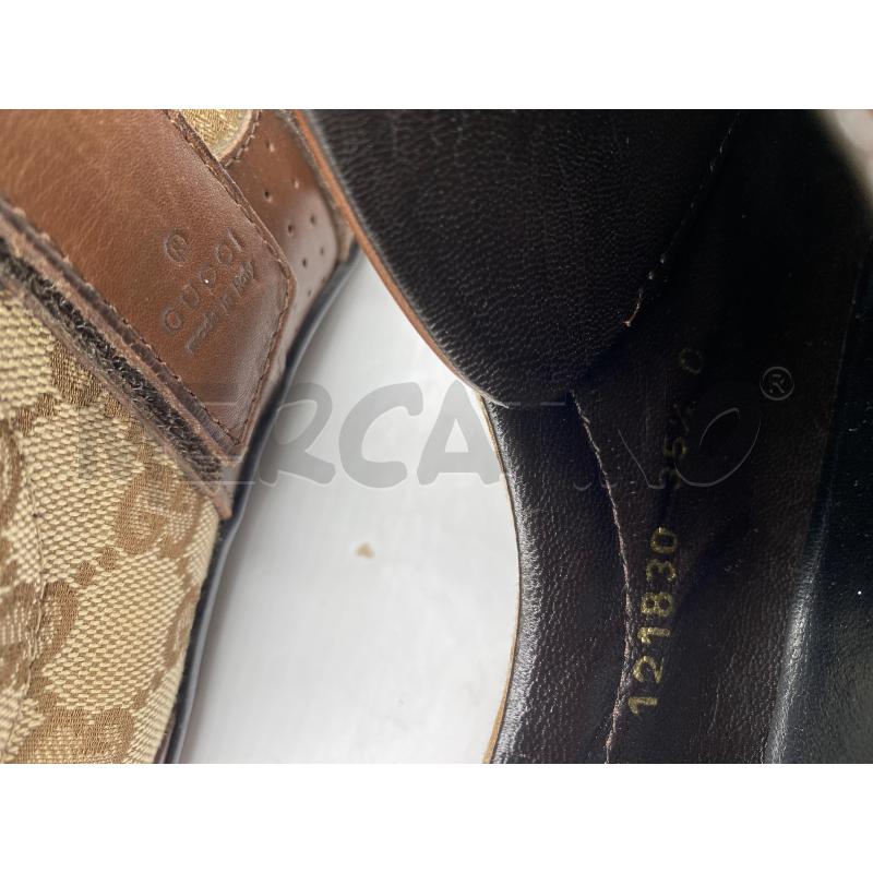 SCARPE GUCCI MONOGRAM PELLE MARRONE DONNA  | Mercatino dell'Usato Roma casalotti 4