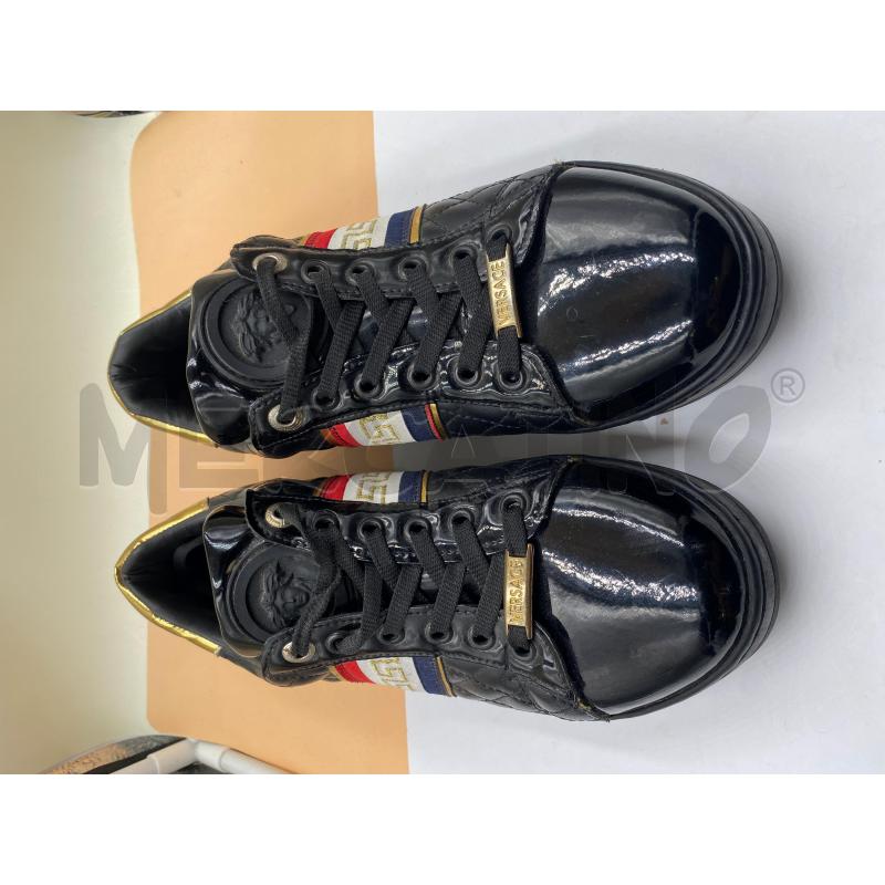 SCARPE VERSACE NERE LUCIDE TRAPUNTATE UOMO  | Mercatino dell'Usato Roma casalotti 1