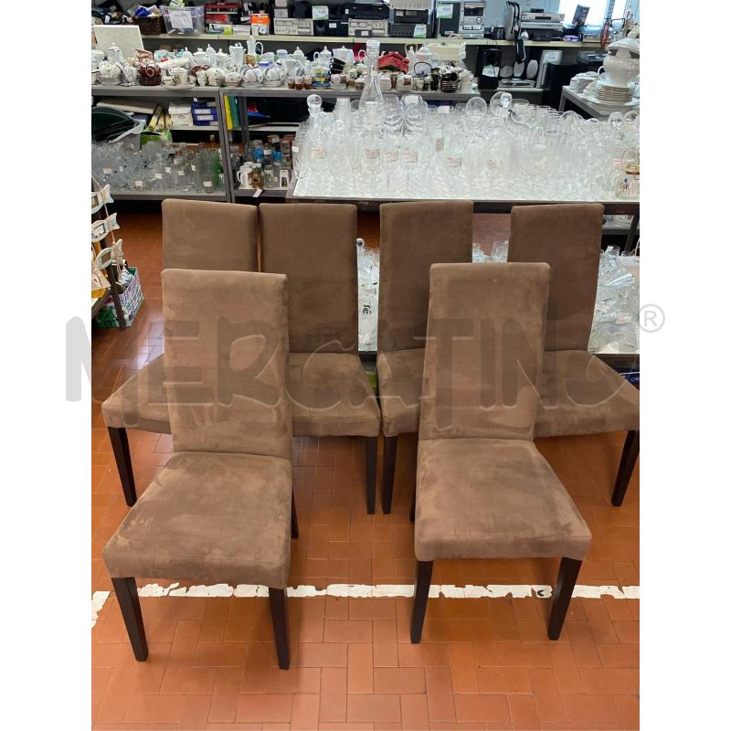 SEDIE PZ. 6 CON SEDUTA ERGONOMICA MARRONE ANTICO | Mercatino dell'Usato Roma casalotti 1