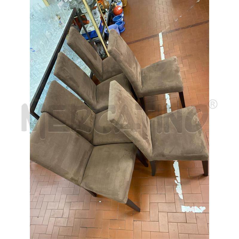 SEDIE PZ. 6 CON SEDUTA ERGONOMICA MARRONE ANTICO | Mercatino dell'Usato Roma casalotti 4