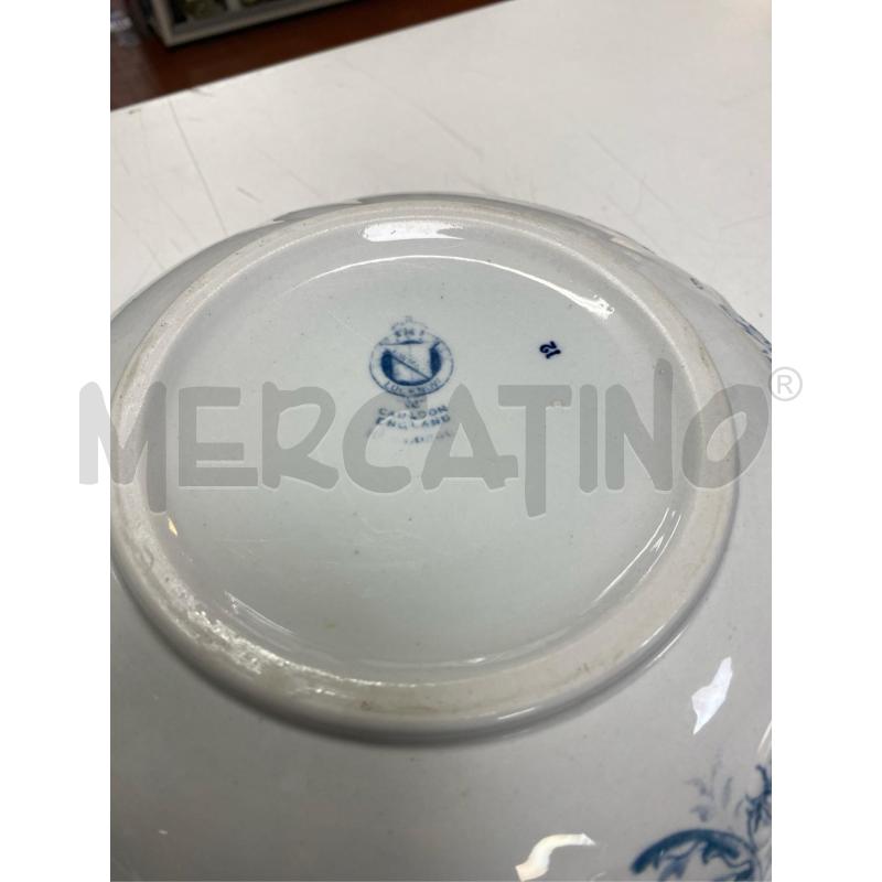 SOTTO VASO CADLOON ENGLAND BIANCO FIORI BLU MANICO  | Mercatino dell'Usato Roma casalotti 4